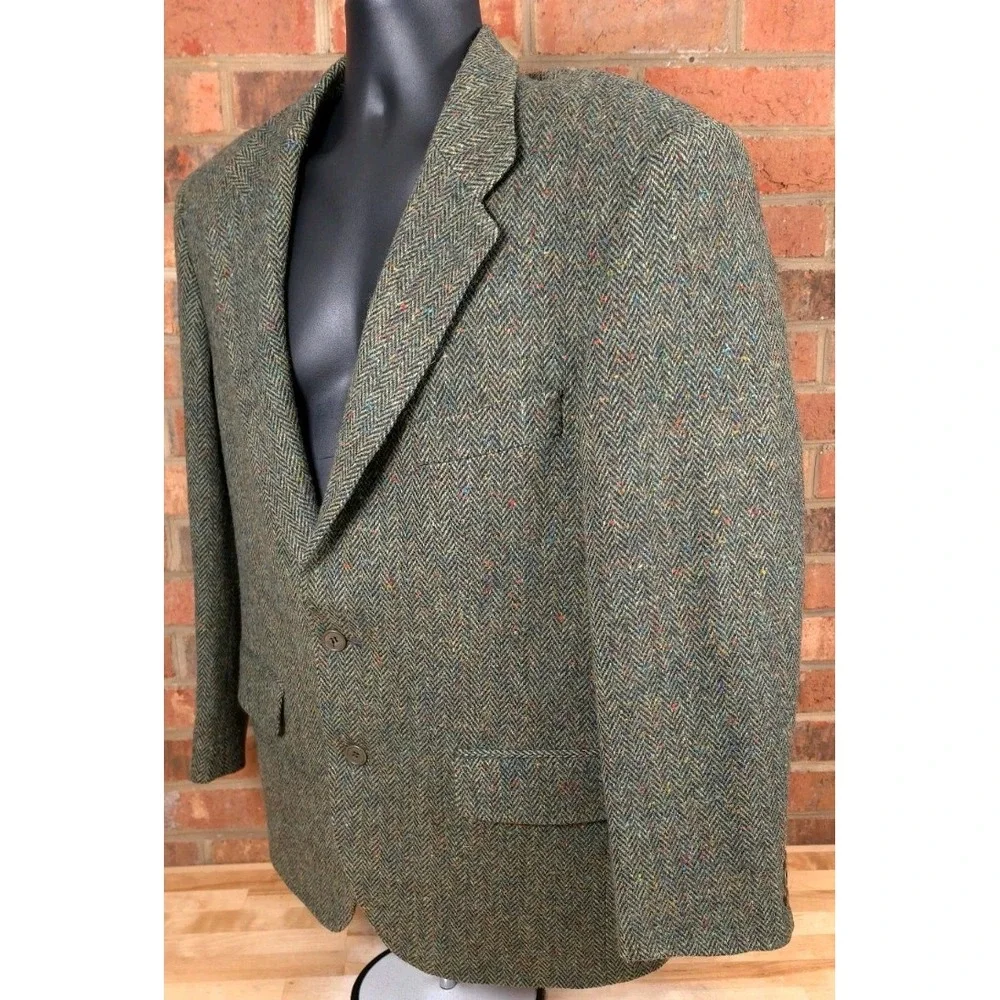 Magee 40R Handwoven Donegal Tweed Blazer Pure Wool Viscose Irish Jacket